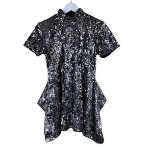 Bitte Kai Rand Women's Lozuri Sequin Silver Black Sequin Mini Dress M